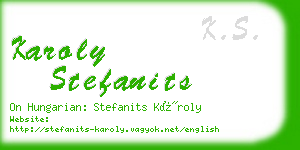 karoly stefanits business card